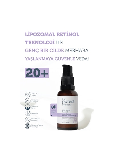 The Purest Solutions Cilt ve Göz Çevresi Bakım Seti, Retinol, Adenozin, Peptid İçeren, Kırışıklık Karşıtı Bakım,3'lü Set