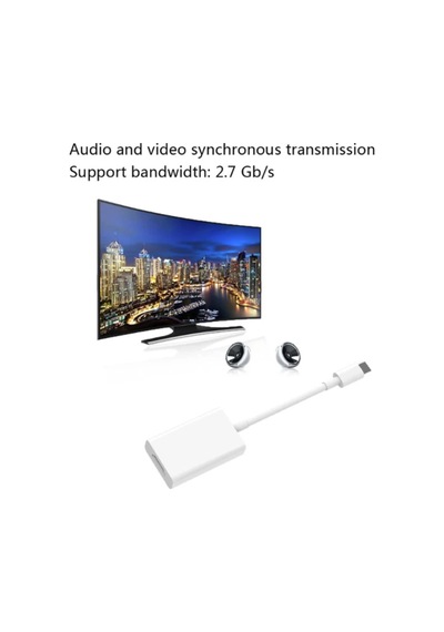Type-c To Hdmı Çevirici Dönüştürücü Kablo Type-c Den Tv-monitör Projeksiyona Görüntü Aktarım