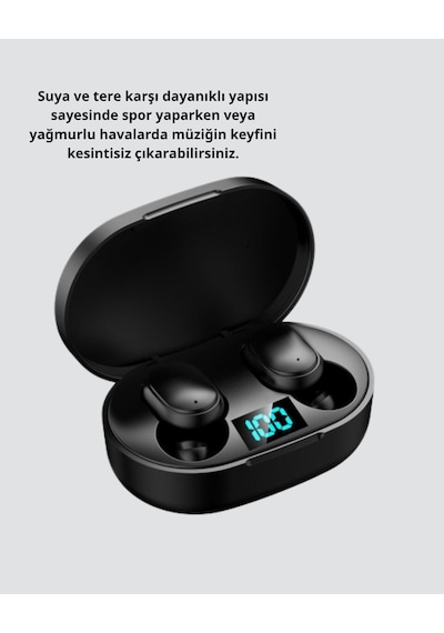 Anc Bluetooth Kulaklık Suya Ve Tere Dayanıklı Uzun Pil Ömürlü Mikrofonlu Kablosuz Kulaklık