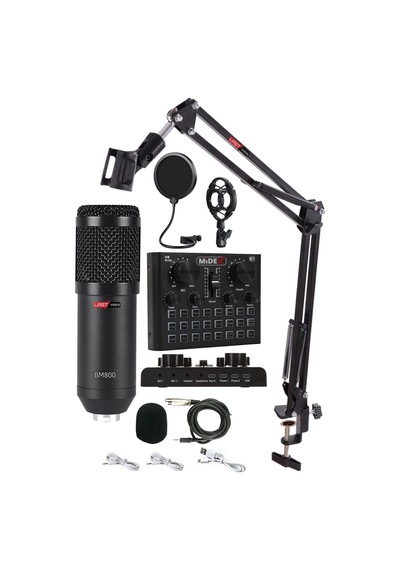 Lastvoice Bm800 Live Set Efektli Ses Kartı Mikrofon Stand Kayıt C