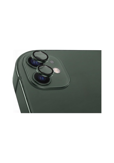 Apple iPhone Uyumlu 11/12 / 12 Mini İle Uyumlu Kamera Lens Koruyucu Alüminyum Alaşım Çerçeveli Telefon Lensi Temperli Cam Koruma Yeşil Sku: Zeusb0hj45dgr3 -