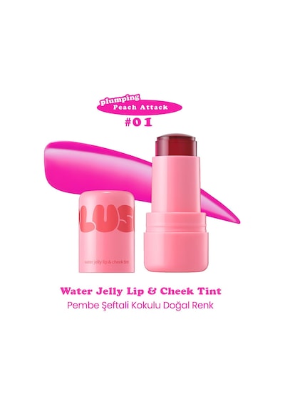 Elensilia Plush Jelly Yanak Ve Dudak Renklendirici Jel Tint Elensilia Plush Blush And Lip 01 Peach Attack