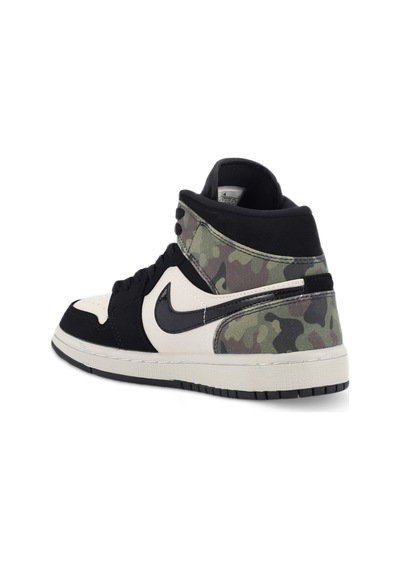 Nike WMNS AIR JORDAN 1 MID CAMO Kadın  Siyah / Kamuflaj Sneaker
