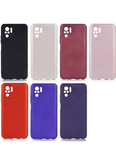 Noktaks - Xiaomi Uyumlu Xiaomi Poco M5s - Kılıf Mat Renkli Esnek Premier Silikon Kapak - Kırmızı