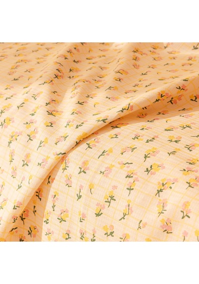 Soft Bloom Tek Kişilik Pike - Hardal / Pembe - 160x220 Cm Çok Renkli