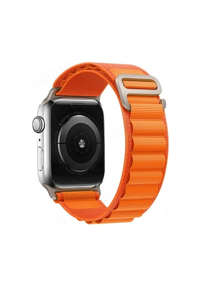 Apple Watch 42mm Uyumlu Mountain Kordon - Turuncu