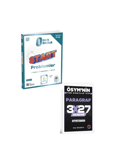 2027 Üç Dört Beş 0 Dan Başla Start Problemler+evp Akademi 2027 Meb-ags Tüm Dersler 45 Deneme 6 Lı Set