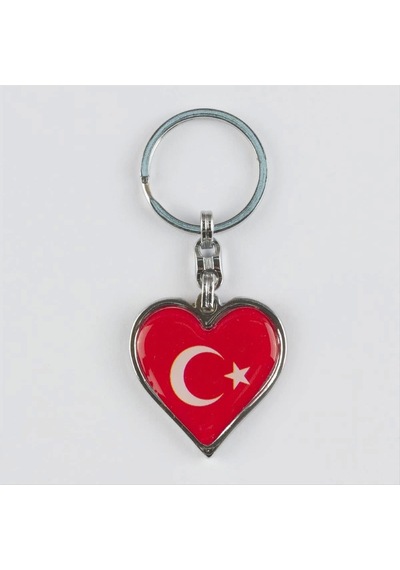 Ay Yıldız Kalp Figürlü Metal Anahtarlık