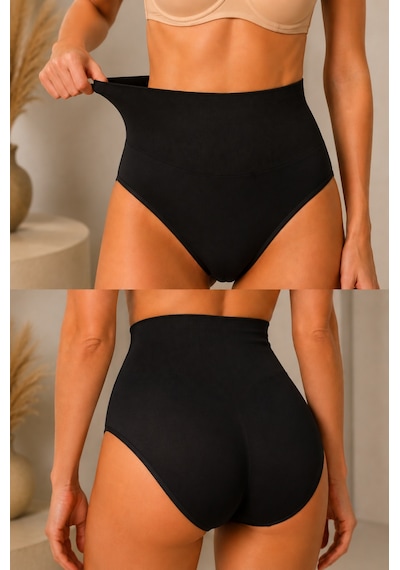 Fit Women Kadın Yüksek Bel Esnek 5 Li Külot Siyah