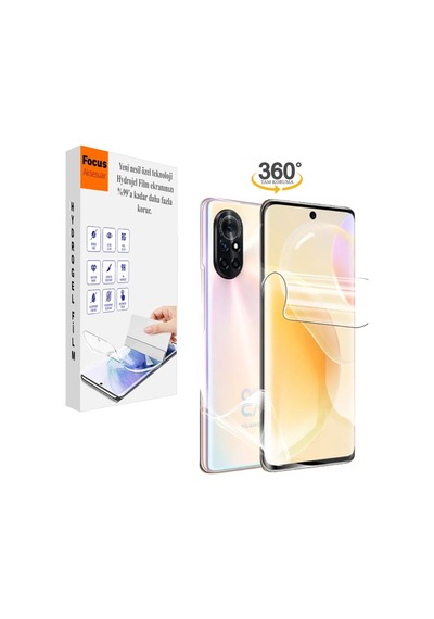 Huawei Nova 8 2in1 Kırılmaz Cam Özel Kesim Hydrogel Film Uyumlu