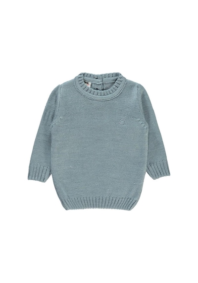 Civil Baby C Nakışlı Düz 6-18 Ay Kazak Mavi