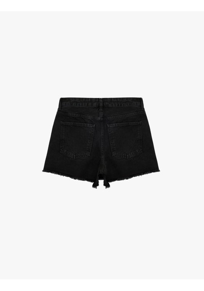 Koton Denim Mini Siyah Kadın Şort 6sal40001md