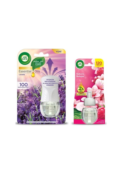 Elektrikli Oda Kokusu Lavanta Kit Cihaz + Yedek Şişe + Sakura Bahçesi Yedek Şişe Diğer