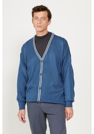 AC&Co / Altınyıldız Classics Erkek Indıgo-grı Melanj Standart Fit Normal Kesim V Yaka Triko Hırka İndigo - Gri Melanj AC&Co / Altınyıldız Classics Erkek Indıgo-grı Melanj Standart Fit Normal Kesim V Yaka Triko Hırka İndigo - Gri Melanj