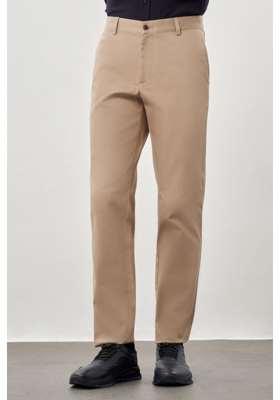 İmza Koyu Bej Düz Armürlü Pamuklu Yan Cep Comfort Fit Casual Pantolon 1003245169 KOYU BEJ İmza Koyu Bej Düz Armürlü Pamuklu Yan Cep Comfort Fit Casual Pantolon 1003245169 KOYU BEJ