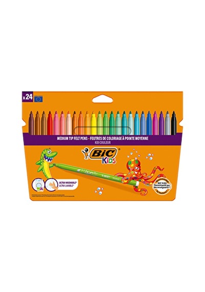 3 Adet Bic Kid Couleur Ultra Yıkanabilir Keçeli Kalem 24 Lü