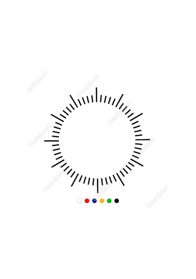 Saat Ve Zaman Çizgilerini Gösteren Çizelge Sticker (367516145)