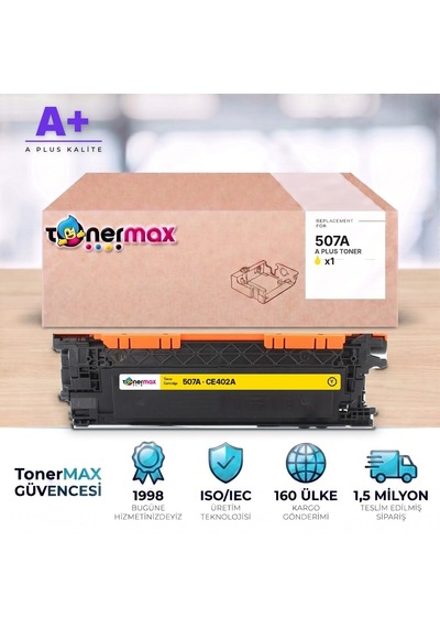 Hp 507a Ce402a Sarı Uyumlu Toner A Plus / Laserjet Enterprise 500 M551 / M575 / Pro 500 M570