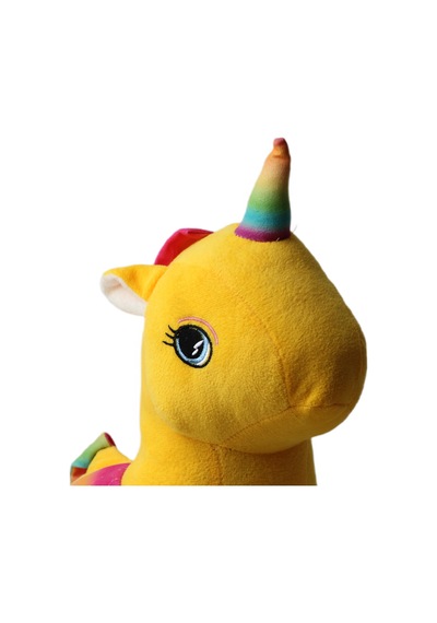 İthal Kumaş Gökkuşağı Kanatlı Unicorn Pegasus At Figür Peluş Oyuncak Uyku & Oyun Arkadaşı Büyük Boy 001
