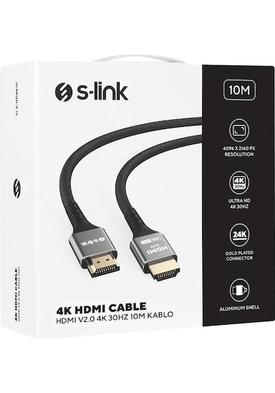 S-link Slx-hd4k30 19+1 Hdmı To Hdmı 30m Metal V2.0