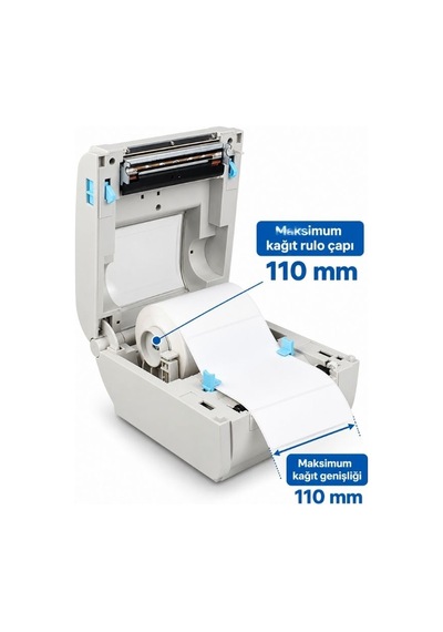 Rd 9210bl Termal Etiket Yazıcı 110mm, Bluetooth & Usb, Hızlı Baskı