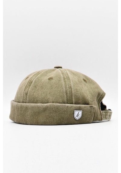 Külah Vintage Retro Eskitme Pamuk Cap Docker Şapka - Bej