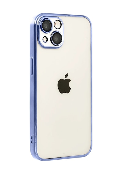 Newface - 538 - Apple Uyumlu iPhone 15 Razer Lensli Silikon - - Spt-gld - Açık Mavi