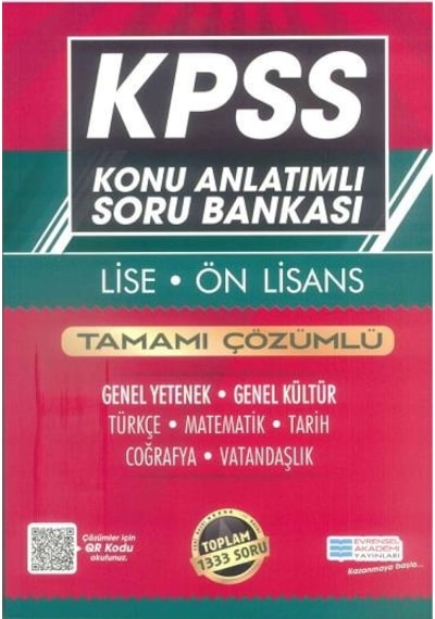 Kpss Lise Önlisans Genel Yetenek Genel Kültür Konu Anlatımlı Soru Bankası Evrensel İletişim