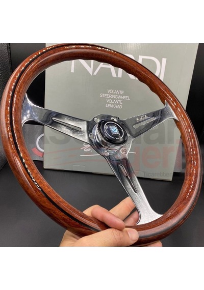 Nardi Ahşap Direksiyon 35cm-çelik Gövde-ojinal 1. Sınıf Premium Direksiyon Renkli