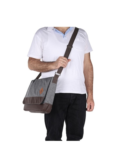 Strong Bag Strong 15.6 Inch Laptop Bölmeli Omuz Askılı Postacı Çantası Kft04 Gri