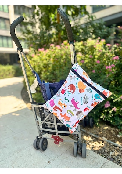 2 Adet, 37 X 30 Cm, Summer Ve Zoo Desen, Sıvı Geçirmeyen Çok Amaçlı Çanta, Ekonomik Set, Yıkanabilir, Fermuarlı Askılı Tote Bag Diğer