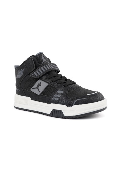 Cool King Jorans Uzun Boğazlı Ortopedik Taban Unisex Çocuk Spor Ayakkabı Siyah