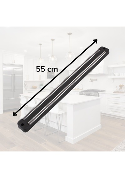 Buffer Mıknatıslı Paslanmaz Duvar Bıçak Asma Askısı Standı 55 Cm Düzenleyici Organizer Aparatı Metal