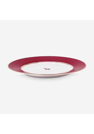 Kırmızı Porselen Kahvaltı Tabağı 21 Cm