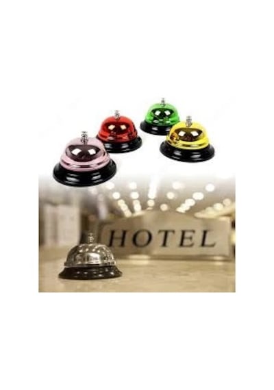 Metal Renkli Masa Otel Resepsiyon Zili -