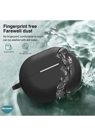 Microsonic Huawei Freebuds Pro Mat Silikon Kılıf Siyah