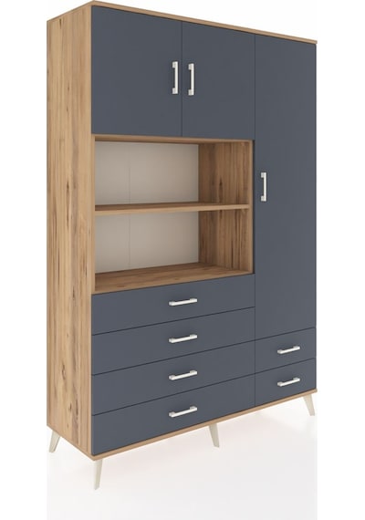 Hyperion Dolap 9 Raflı 6 Çekmeceli 3 Kapaklı 132x44x195 Çam-antrasit/antrasit Antrasıt/antrasıt Hyperion Dolap 9 Raflı 6 Çekmeceli 3 Kapaklı 132x44x195 Çam-antrasit/antrasit Antrasıt/antrasıt