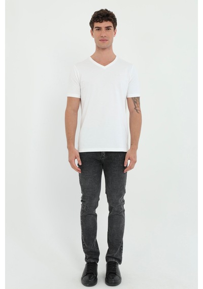 Erkek Slim Fit Gri Jean-19305