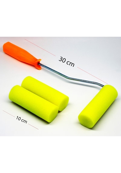 Sünger Rulo Fırça 10 Cm. 3 Yedekli