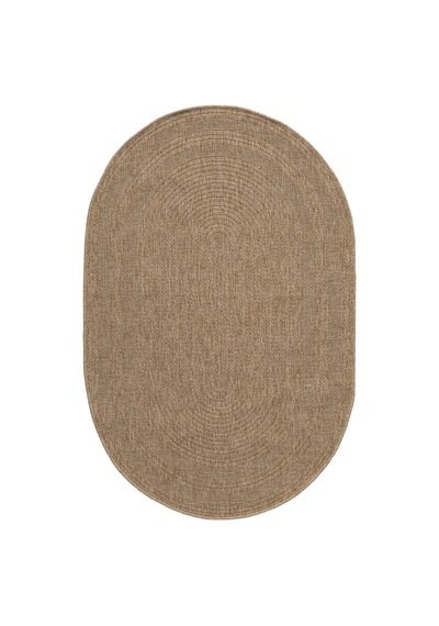 İndia Bej Oval Halı Salon Oturma Odası Çocuk Odası Yatak Odası Halısı 668 Bej