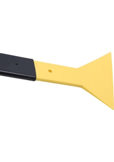 Uzun Saplı Balta Ragle Arka Cam Filmi Çekme Aparatı Sarı Siyah 35x13cm