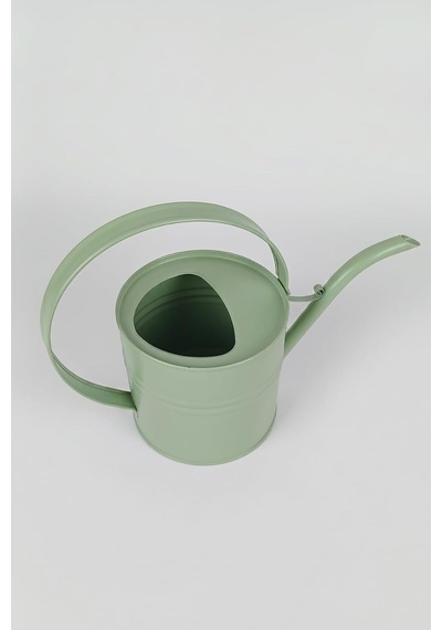 Ella 1 Litre Metal Çiçek Saksı Sulama Kabı Modern Dekoratif Çok Amaçlı Sulak Mint Yeşili