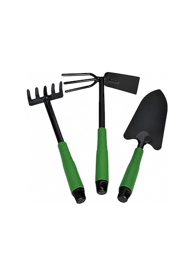 Bahçe El Aletleri Seti, 30 Cm Kürek, Tırmık Ve Çapa, 3 Parça