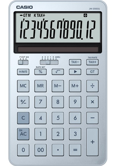 Casio Jw-200dq-bu-w-dp Hesap Makinesi Desktop Gri - Siyah