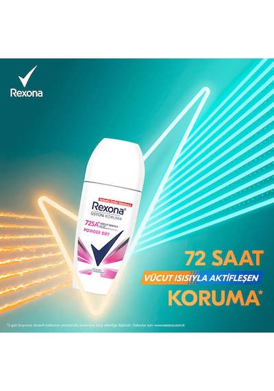 Üstün Koruma Kadın Roll On Deodorant Powder Dry 72 Saat Kesintisiz Koruma 50 Ml