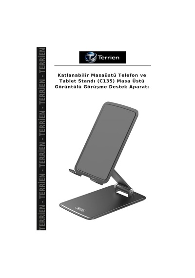 Katlanabilir Masaüstü Telefon Ve Tablet Standı C135 Masa Üstü Görüntülü Görüşme Destek Aparatı