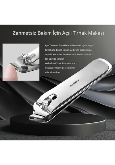 Tırnak Makası 5 Parçalı Set Çok Amaçlı Paslanmaz Karbon Çelik