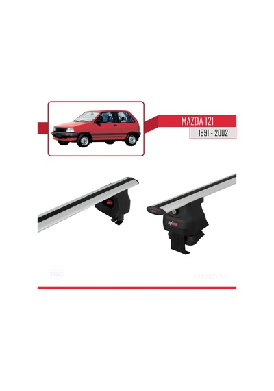 Mazda 121 1991-2002 Arası İle Uyumlu Ace-4 Ara Atkı Tavan Barı Gri