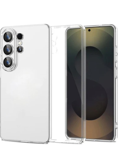 Samsung Galaxy S26 Ultra İle Uyumlu Kapak Kamera Korumalı Süper Silikon Şeffaf Kılıf