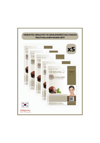 Dermal Salyangoz Özlü Kollajen Maskesi 5 x 23 G